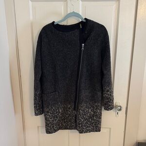 Rebecca Taylor Black Textured Coat